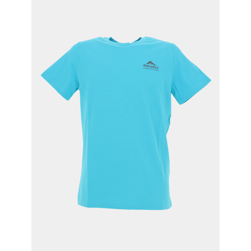 T-shirt yucatan bleu turquoise homme - Helvetica