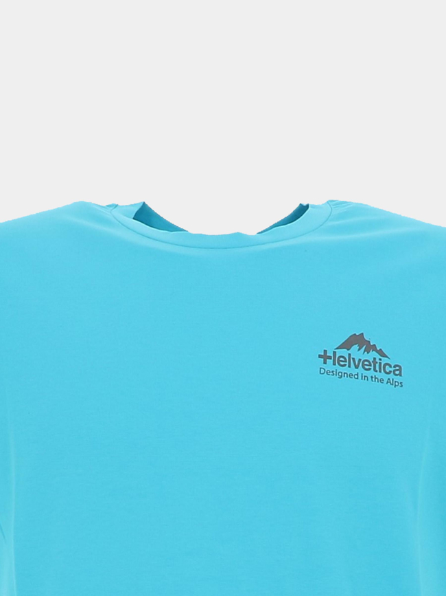 T-shirt yucatan bleu turquoise homme - Helvetica
