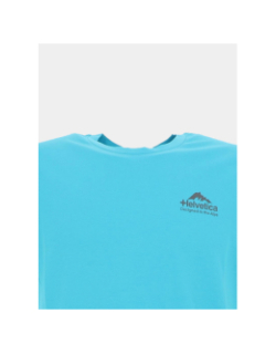 T-shirt yucatan bleu turquoise homme - Helvetica