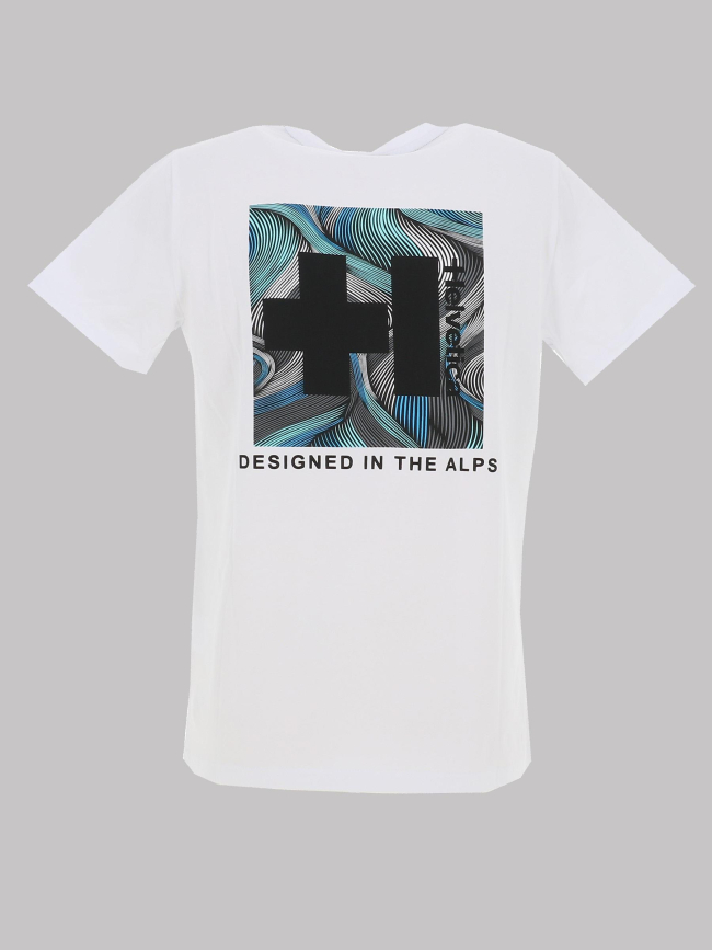 T-shirt à manches courtes limon blanc homme - Helvetica