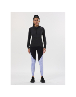 Haut de running zippé à capuche maakala noir femme - Rukka