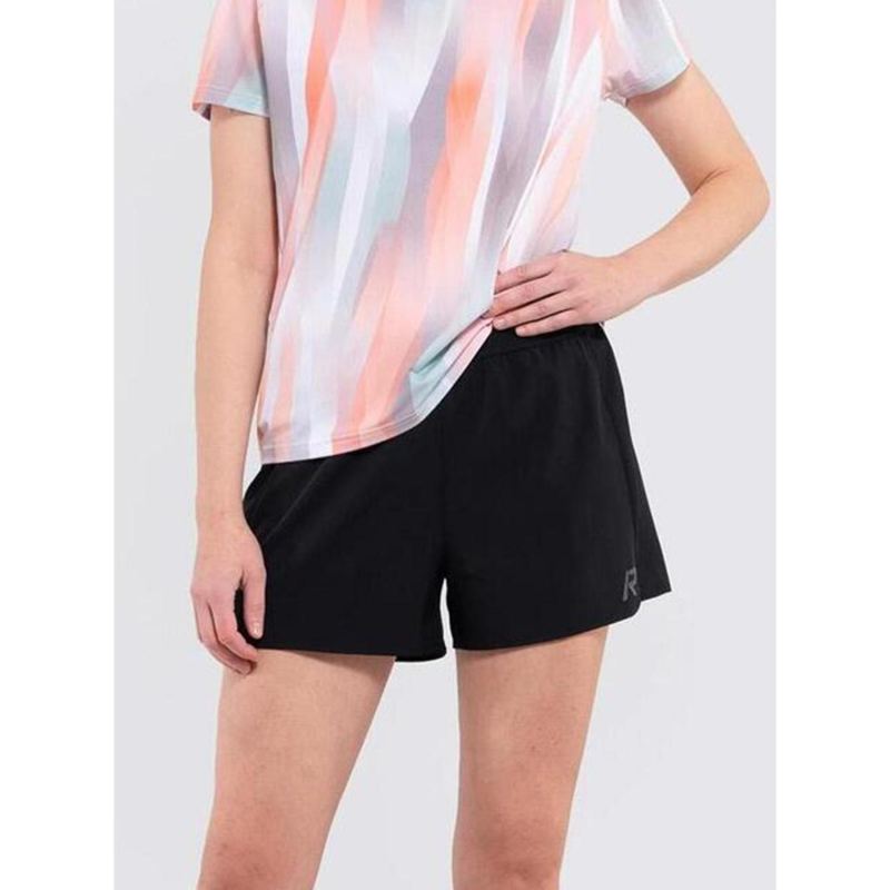 Short de running makela 2in1 noir femme - Rukka
