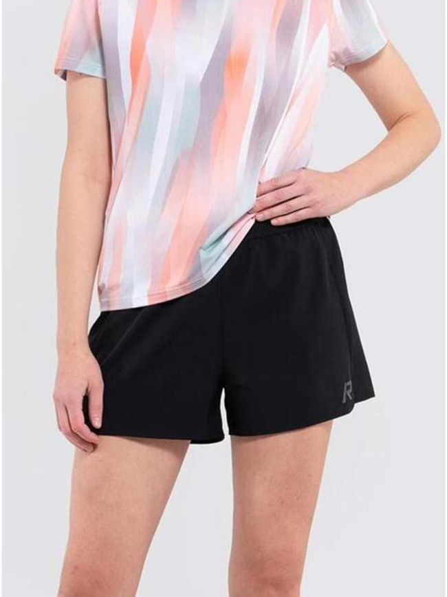 Short de running makela 2in1 noir femme - Rukka