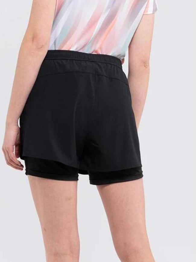 Short de running makela 2in1 noir femme - Rukka