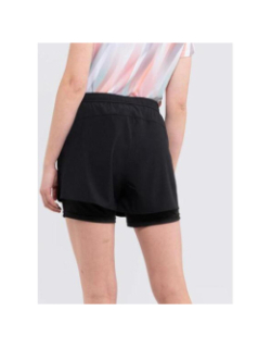 Short de running makela 2in1 noir femme - Rukka