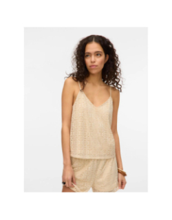 Débardeur dentelle maya beige femme - Vero Moda