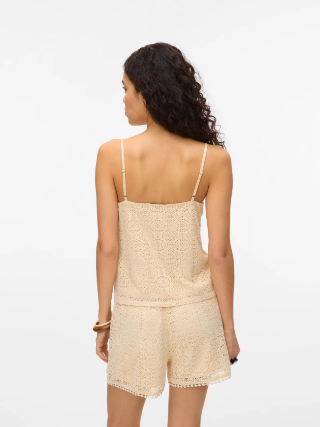Débardeur dentelle maya beige femme - Vero Moda