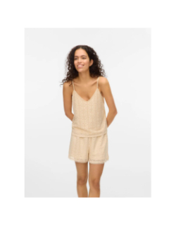 Débardeur dentelle maya beige femme - Vero Moda