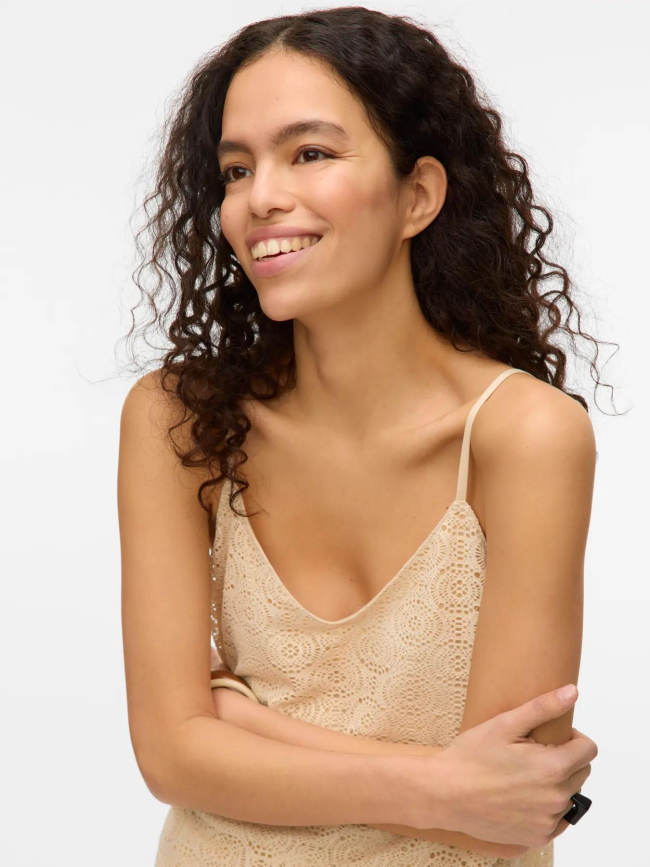 Débardeur dentelle maya beige femme - Vero Moda