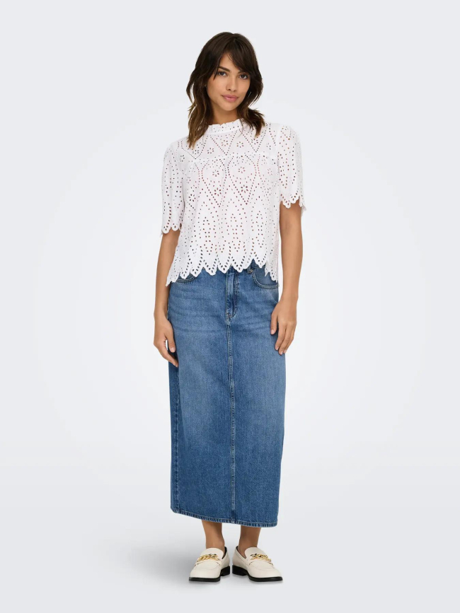 Pantacourt large lumi midi bleu femme - Only