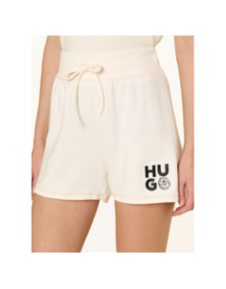 Short jogging daizy blanc écru femme - Hugo