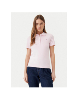 Polo slim 1985 piqué rose femme - Tommy Hilfiger