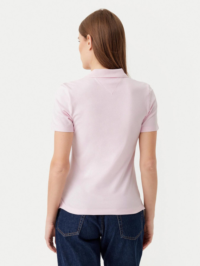 Polo slim 1985 piqué rose femme - Tommy Hilfiger