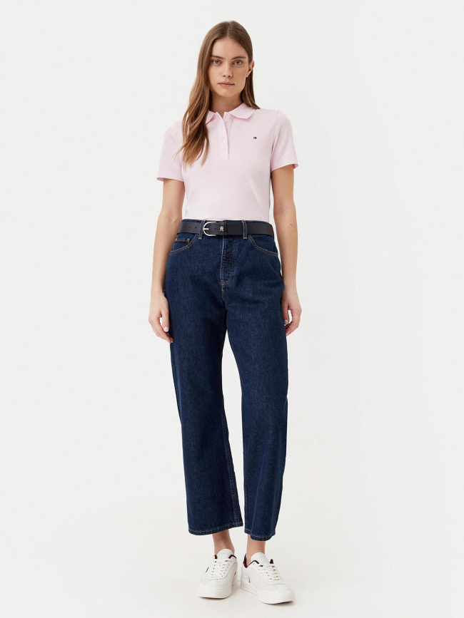 Polo slim 1985 piqué rose femme - Tommy Hilfiger