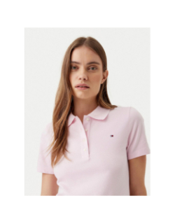 Polo slim 1985 piqué rose femme - Tommy Hilfiger