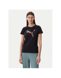 T-shirt à manches courtes graphics floral noir femme - Puma