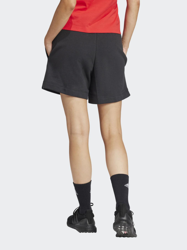 Short de sport molleton lin ft noir femme - Adidas