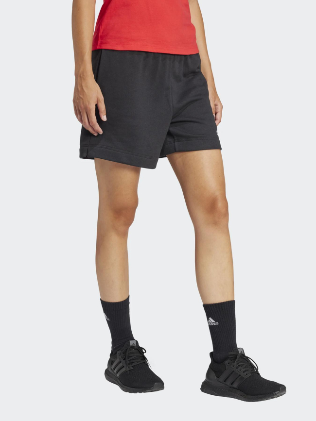 Short de sport molleton lin ft noir femme - Adidas