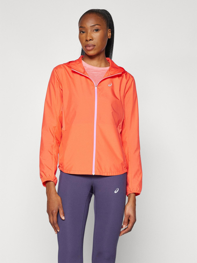 Veste de running zippé à capuche core corail femme - Asics
