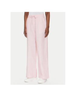 Pantalon rayé en lin rouge femme - Tommy Jeans
