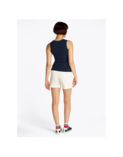 Débardeur côtelé essential rib bleu marine femme - Tommy Jeans