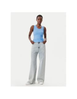 Débardeur côtelé essential bleu femme - Tommy Jeans