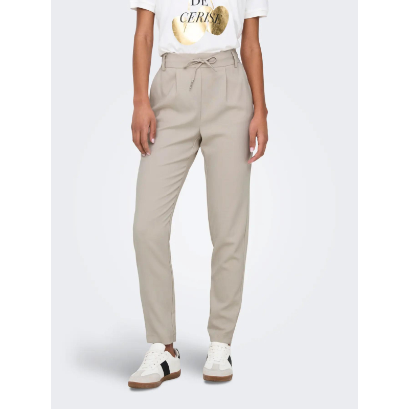 Pantalon poptrash aiden beige femme - Only