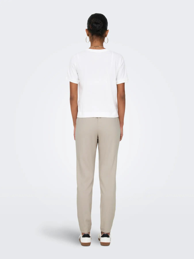 Pantalon poptrash aiden beige femme - Only