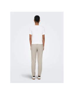 Pantalon poptrash aiden beige femme - Only
