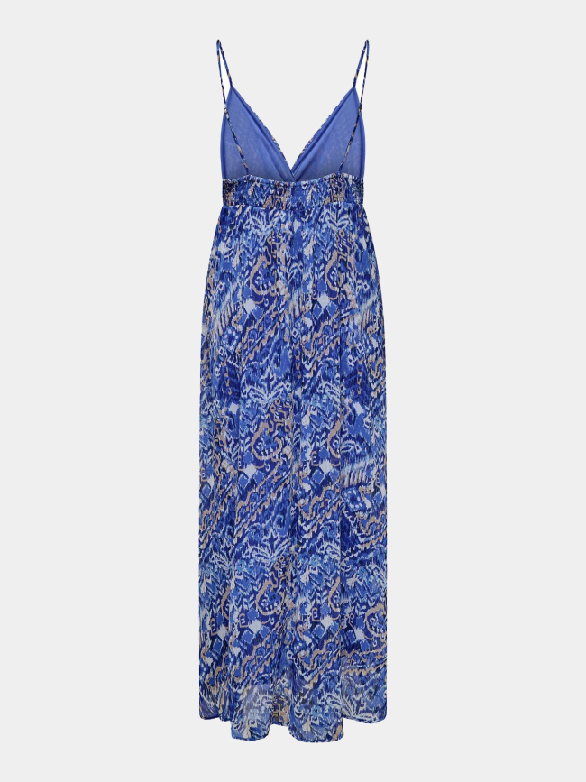 Robe longue imprimée vikki life bleu femme - Only