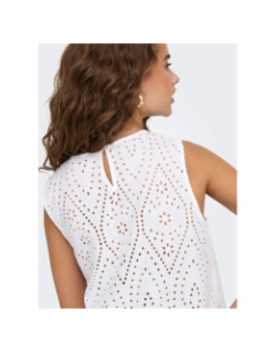 Débardeur ajouré tulum blanc femme - Only