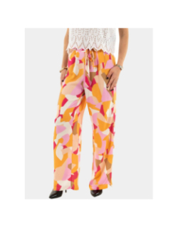 Pantalon palazzo cheryl rose orange femme - Only