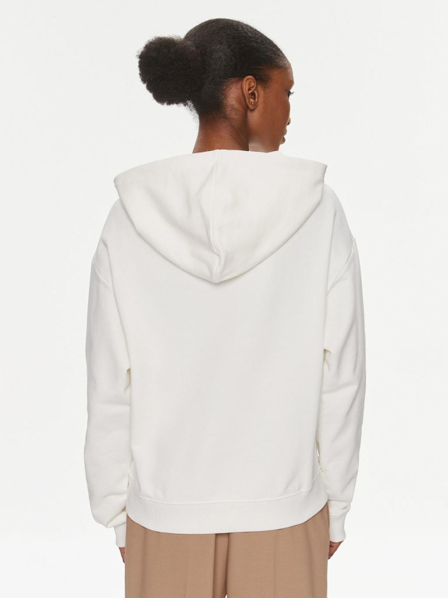 Sweat à capuche delfinia open écru blanc femme - Hugo