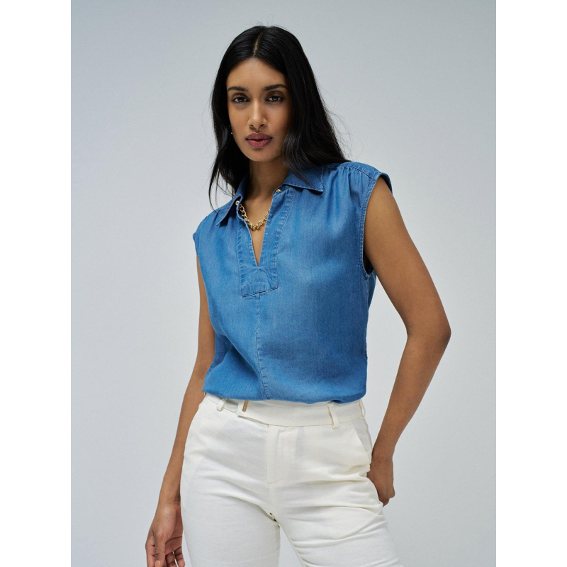 Top lightdenim bleu femme - Salsa