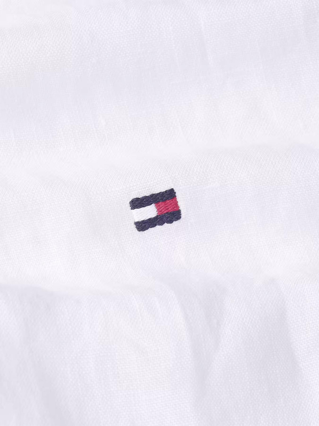 Chemise en lin loose 3/4 blanc femme - Tommy Hilfiger