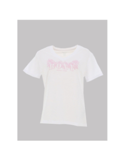 T-shirt col v à manches courtes sparkle blanc femme - Roxy