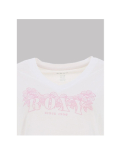 T-shirt col v à manches courtes sparkle blanc femme - Roxy