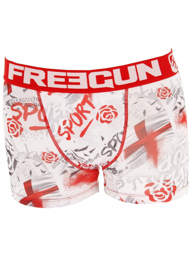 Pack 2 boxers world cup blanc/rouge/noir garçon - Freegun