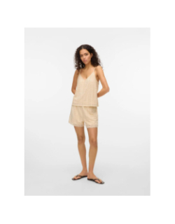 Short dentelle maya beige femme - Vero Moda