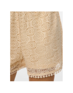 Short dentelle maya beige femme - Vero Moda
