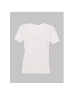 T-shirt col v coeur brodé ketty blanc kaki femme - Only