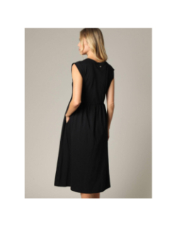 Robe mi-longue ayna noir femme - Deeluxe