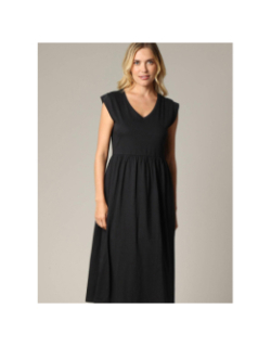 Robe mi-longue ayna noir femme - Deeluxe