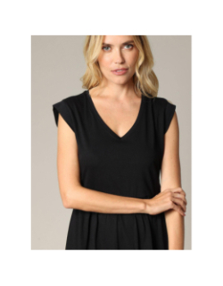 Robe mi-longue ayna noir femme - Deeluxe