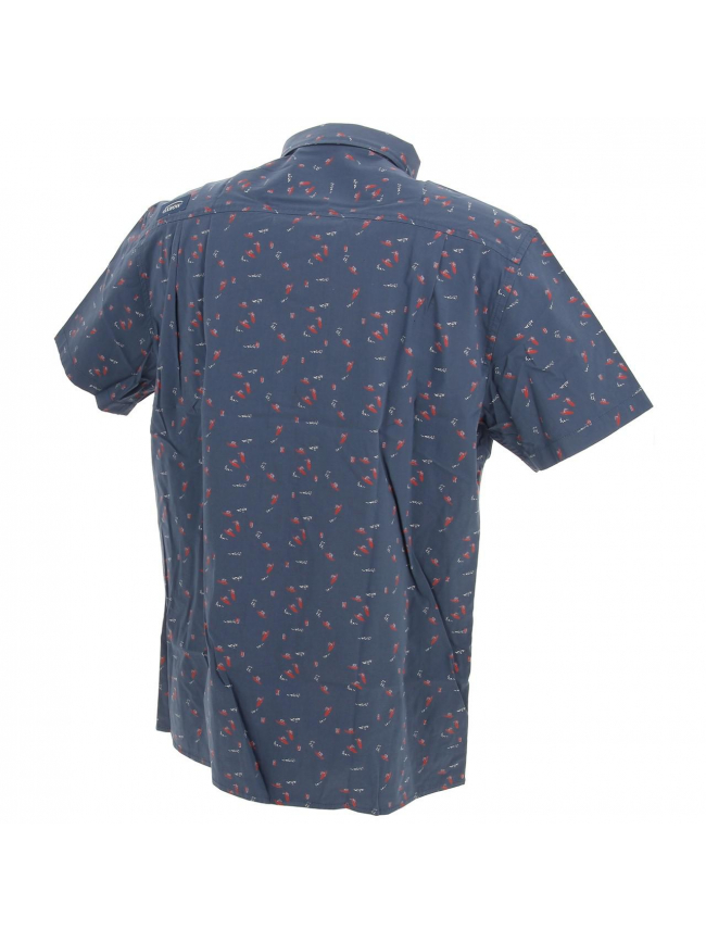 Chemise manches courtes mascara bleu homme - Oxbow