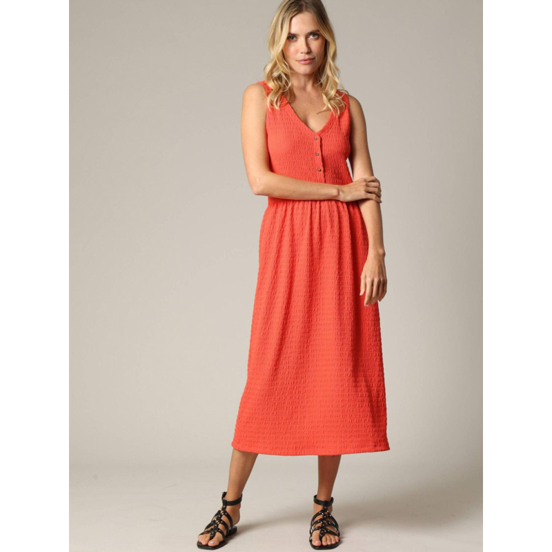 Robe midi aria rouge femme - Deeluxe