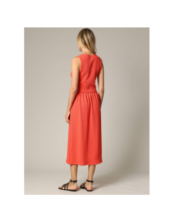Robe midi aria rouge femme - Deeluxe