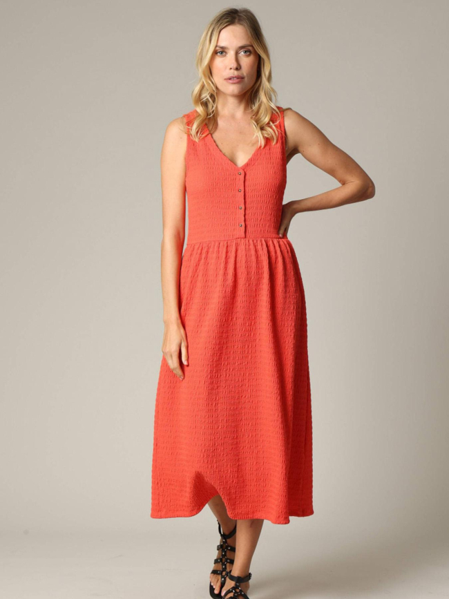 Robe midi aria rouge femme - Deeluxe