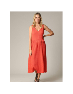 Robe midi aria rouge femme - Deeluxe
