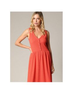 Robe midi aria rouge femme - Deeluxe